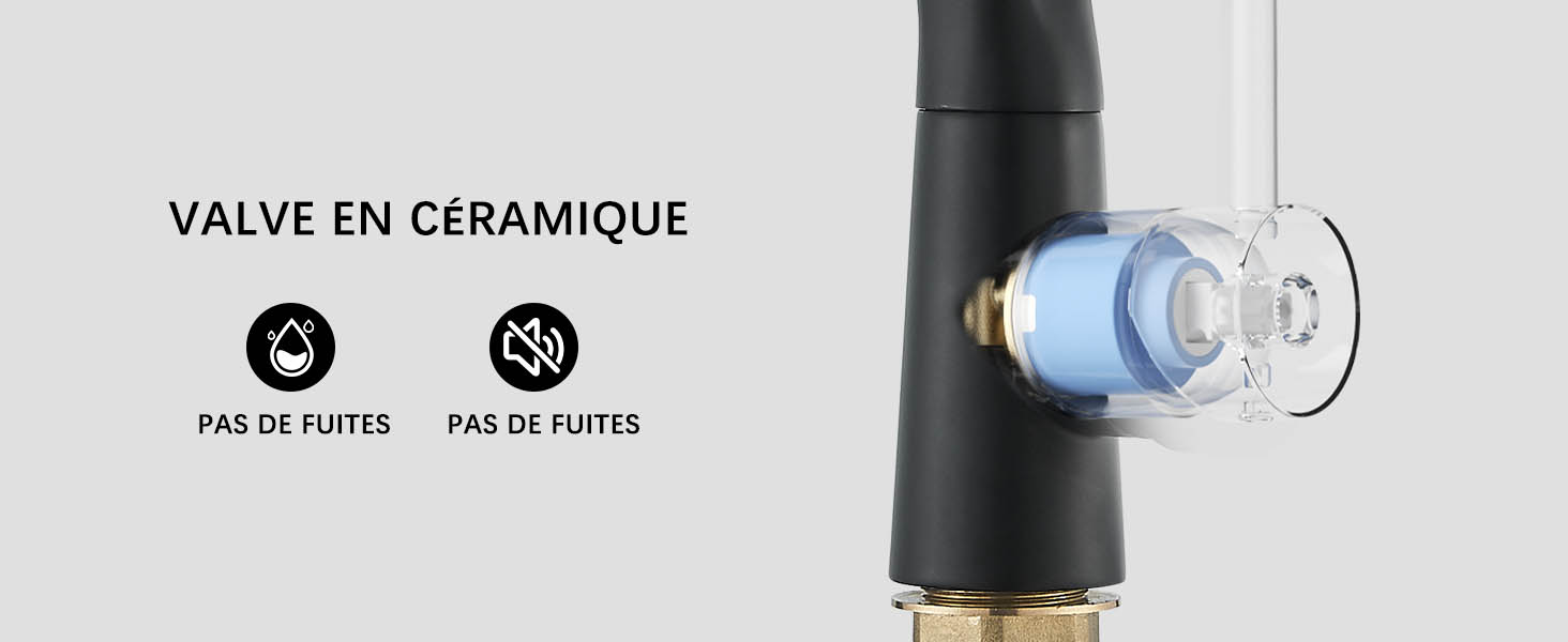 Кухонний змішувач з двома виливами, поворотний 360°, з висувною лійкою, з спіральною пружиною, для мийки, чорний, з матовою обробкою