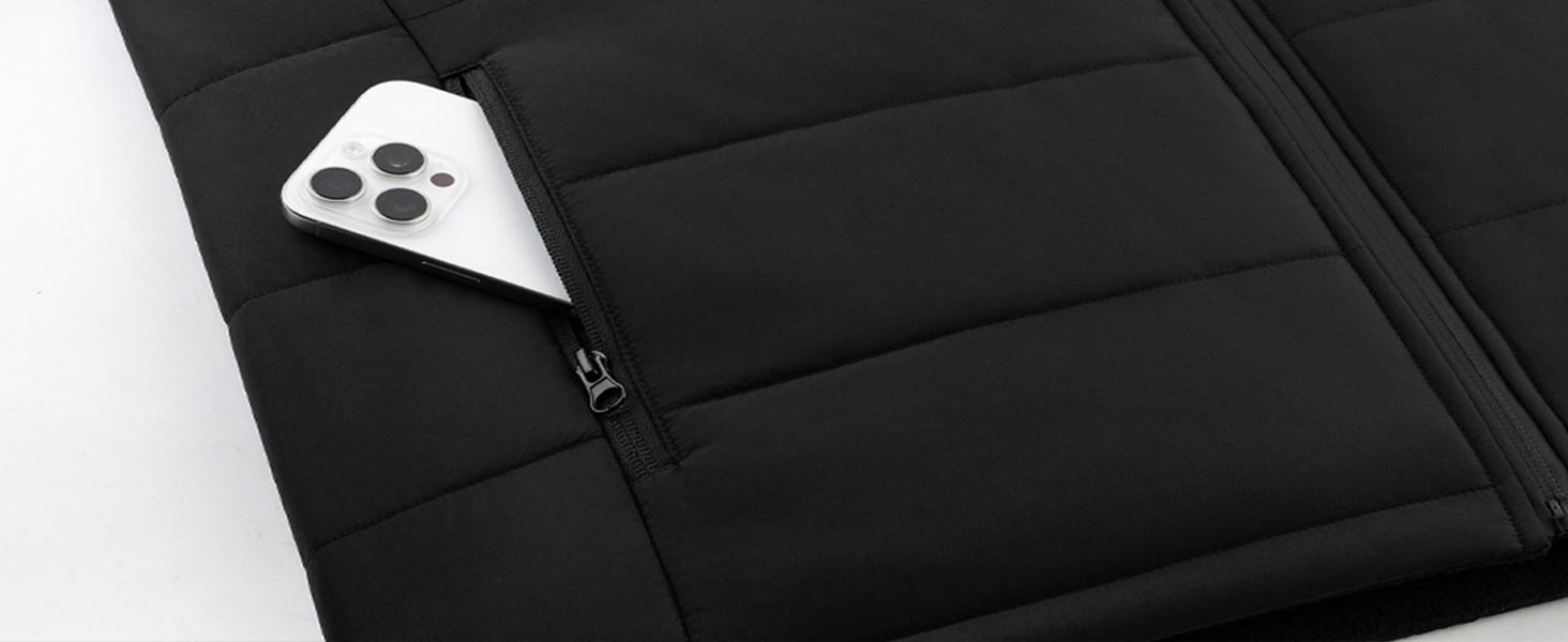 Електрична гріюча жилетка Buba Toys для чоловіків з Powerbank 20000mAh, 21 зона нагріву, 3 режими, для катання на лижах, піших прогулянок та активного відпочинку, XL, сіро-чорний колір