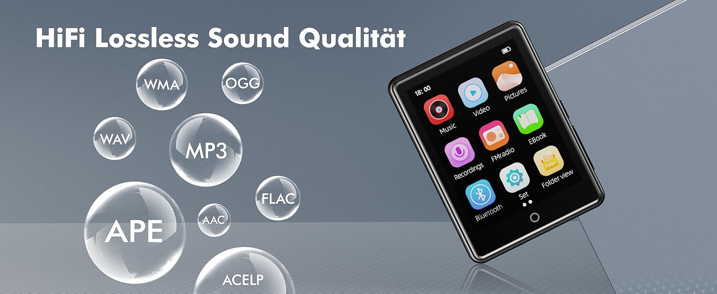 MP3-плеєр для дітей з Bluetooth 5.3, 64GB, 2.8