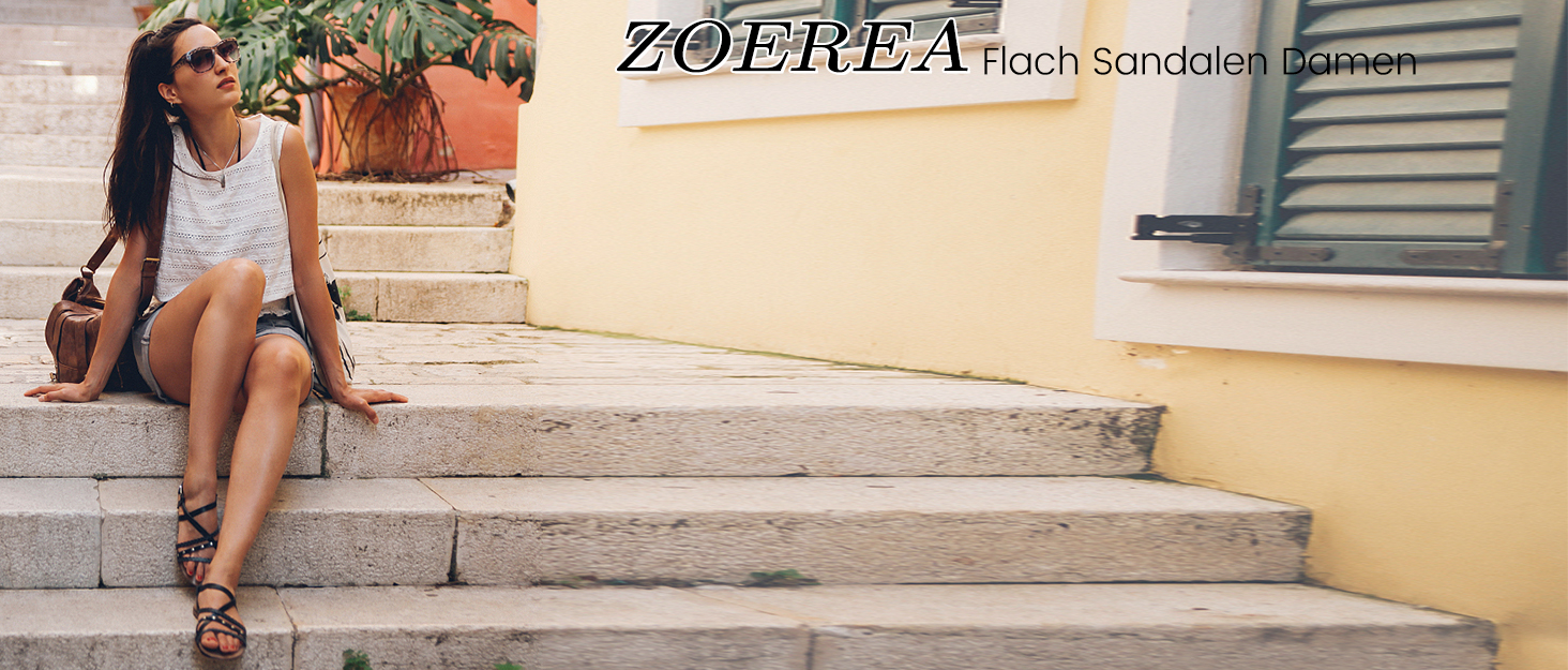 Босоніжки жіночі ZOEREA плоскі літні богемні сандалі шльопанці пляжні розм. 36-44 EU бежеві