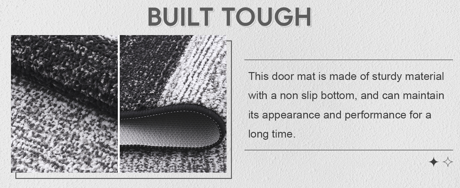 Килимок для дому Homaxy, чорний, 43x76 см, антиковзаюча, для собак, вхідні двері, машинне прання