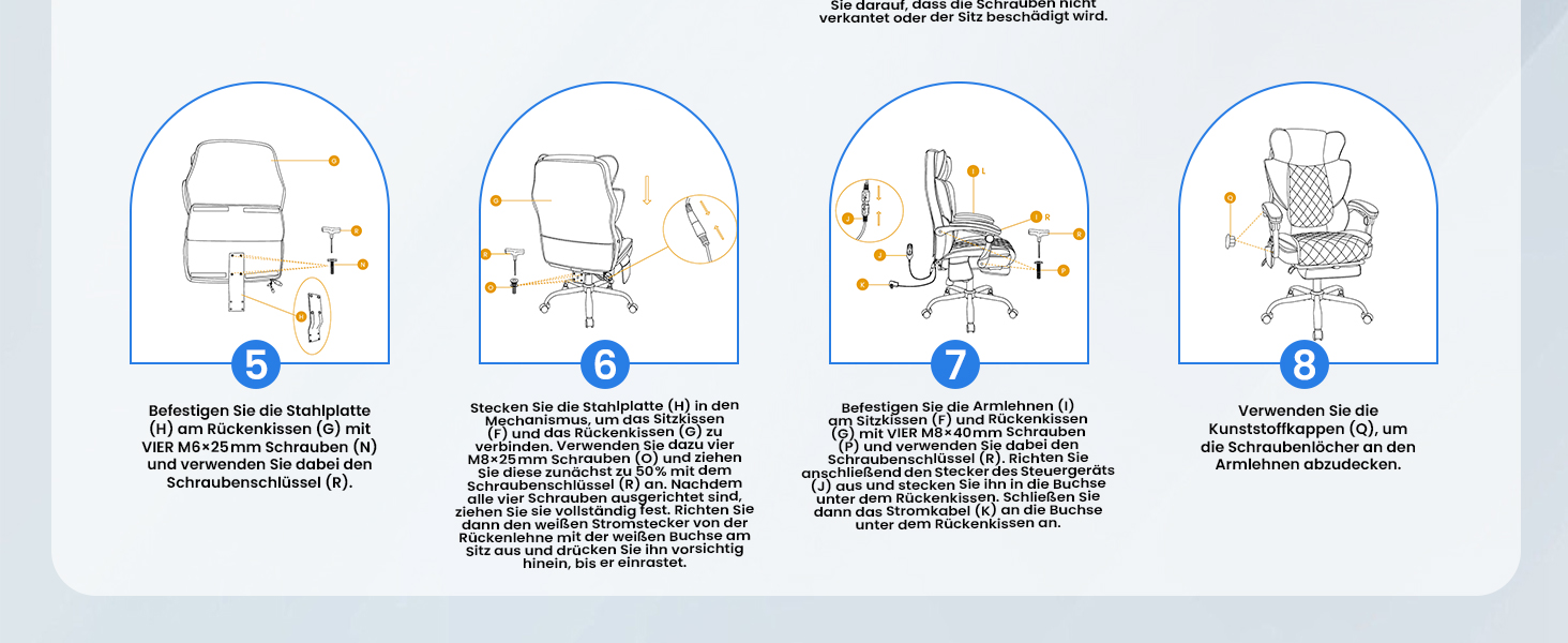Офісне крісло Colamy з ергономічною підтримкою спини, регульованою підголівником та функцією масажу (чорний)