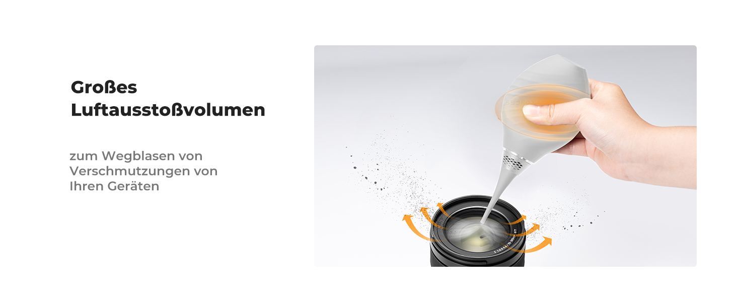 Набір для чищення фото- та відеокамер K&F Concept 10-в-1: об'єктиви, смартфони, сенсори. З мікрофіброю, продувальником та рідиною для чищення.