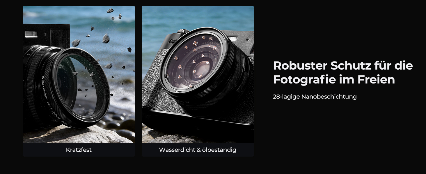 UV-фільтр K&F Concept для Fujifilm X100 (X100F/X100S/X100T/X100V/X100VI) - Чорний