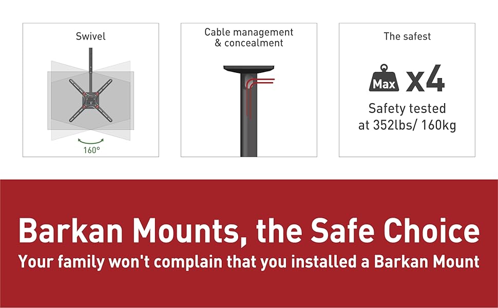 Кронштейн для телевізора Barkan Lange Weiß 13-75