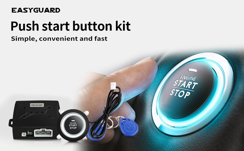 Система автосигналізації EasyGuard Smart із RFID, кнопкою старту, безключовим доступом і сенсорним управлінням