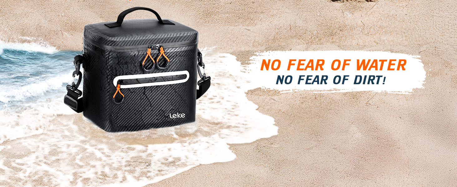 Lekesky 12/20L Ізольована Холодильна Сумка – Переносна Сумка для Пікніків, Походів, Пляжу, Барбекю, Чорна 12/20L