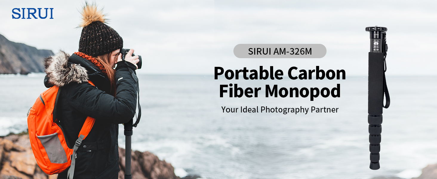 SIRUI AM-326M: карбоновий монопод - легкий та компактний, вантажопідйомність 10 кг