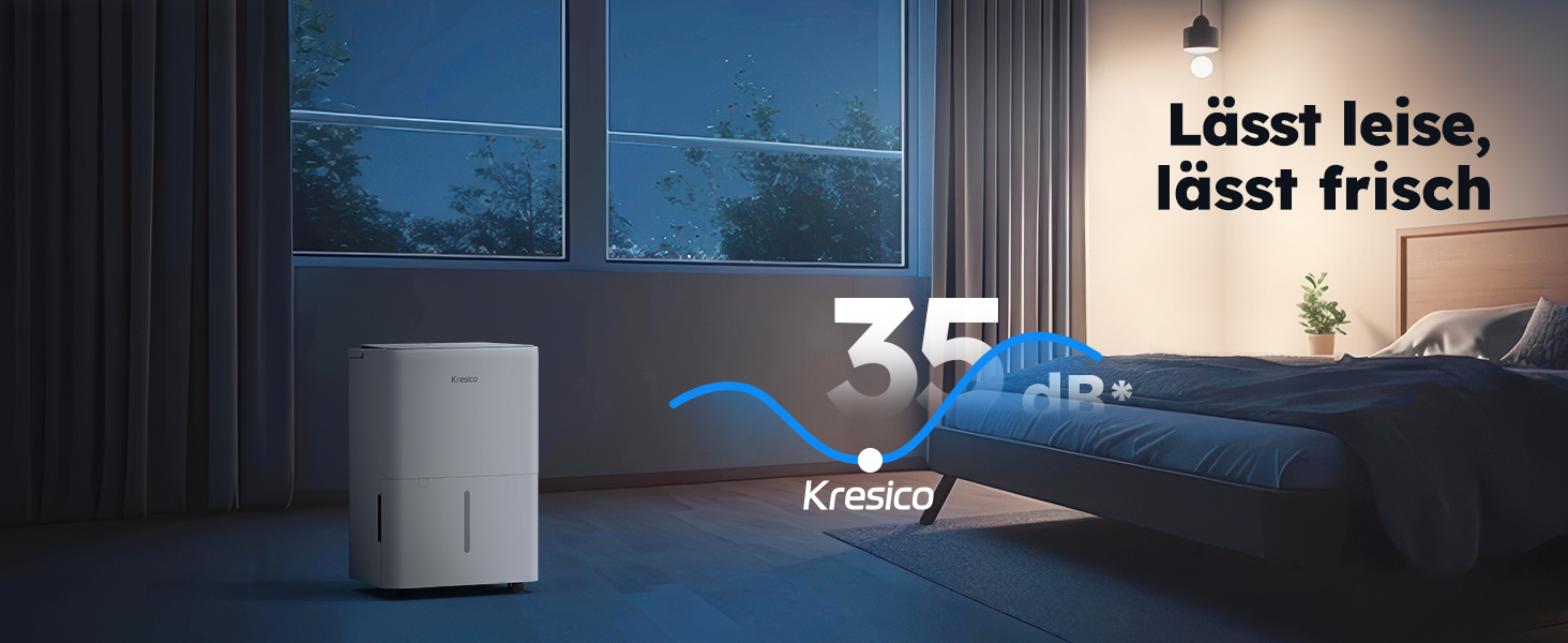 Електричний осушувач повітря Kresico 12L з таймером, фільтром та зливом, гарантія 10 років