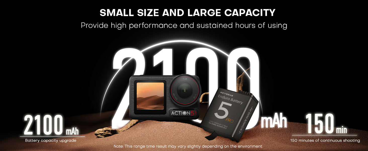 Акумулятор та зарядний пристрій для DJI Osmo Action 5 Pro/4/3: 2 шт. акумулятори, швидка зарядка PD, 2100 mAh