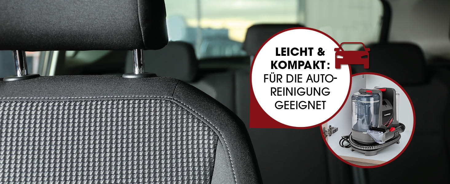 CLEANmaxx Пилосос для м'яких меблів та килимів: видалення плям, компактний, потужний | 400W, 9kPa, чорний