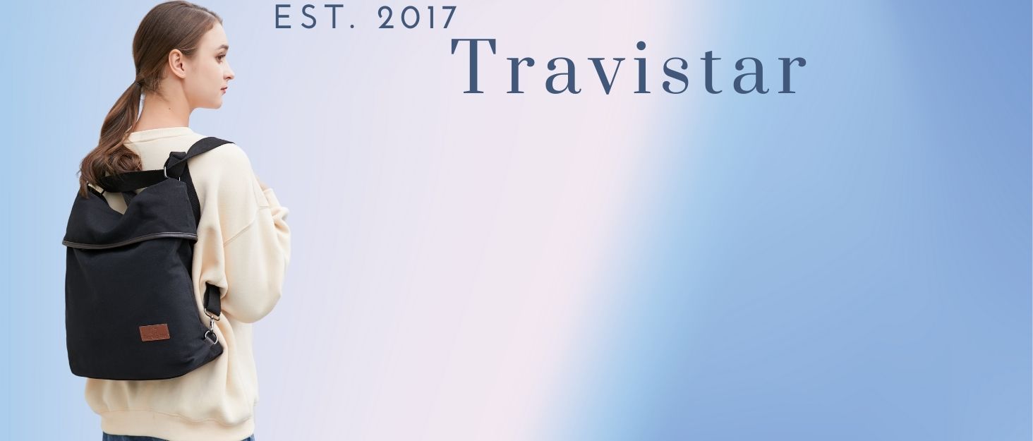 Жіноча сумка-рюкзак Travistar Canvas велика, чорна: міська сумка через плече, антизлодій, для офісу, школи, подорожей