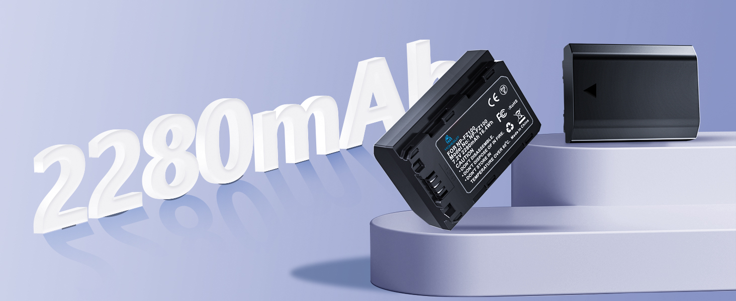 Акумулятор NP-FZ100 Homesuit 2280mAh + Двопортове зарядне пристрій LED для Sony ZV-E1, FX3, FX30, A7RIII, A7RV, A7RIV, A7SIII, A7III, A7IV, A7C, A7CII, A6600, A6700, Alpha A1, A9, A9II, A9III, 9R, A9R, 9S (2 шт.)