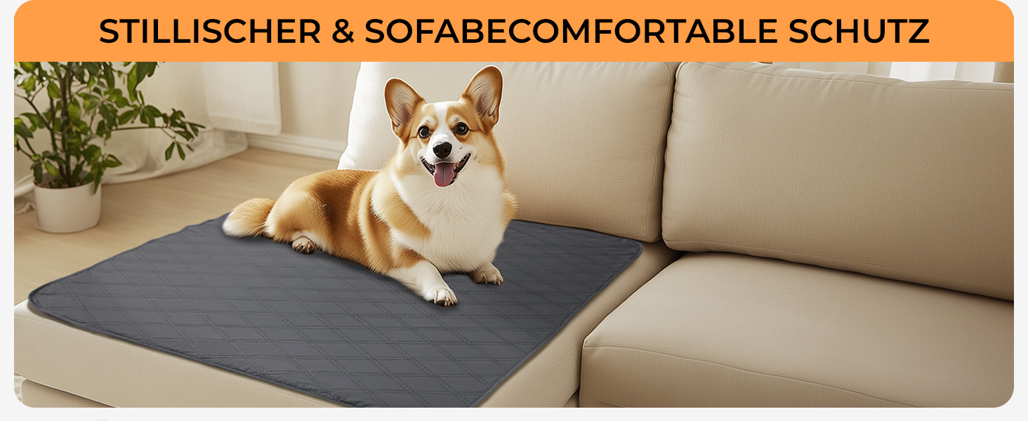 Водонепроникний килимок для собак Luciphia 76x178 см (світло-сірий) з протиковзкими точками для захисту дивану, ліжка та авто