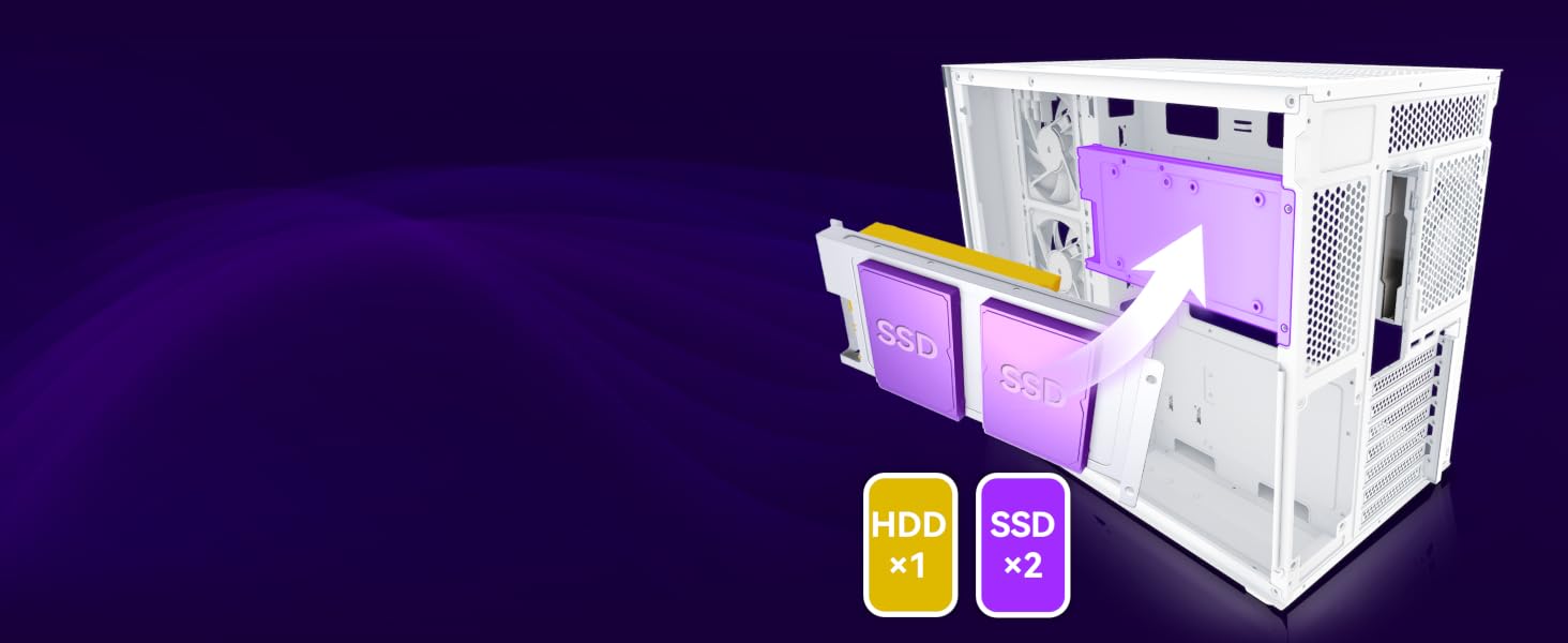 Ігровий корпус для ПК Musetex Y6 ATX Mid Tower, 7 ARGB PWM вентиляторів Infinity Mirror, панорамне загартоване скло 270°, USB Type-C, Білий