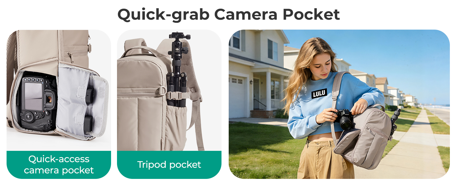 Фоторюкзак Bagsmart для камери та ноутбука 13.6