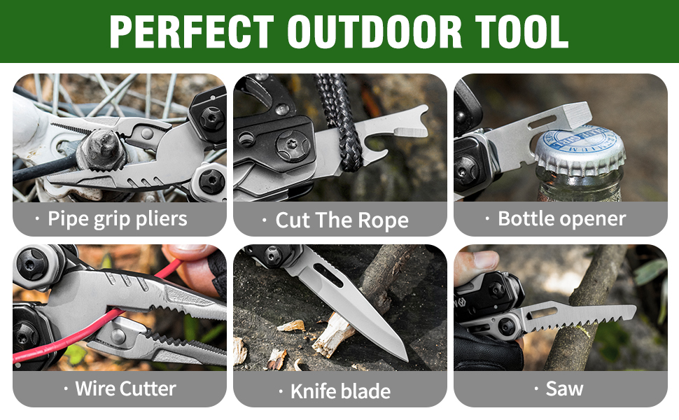 Мультитул Maarten 11 в 1: компактний мультиінструмент з нержавіючої сталі з карабіном та чохлом, подарунок для чоловіків