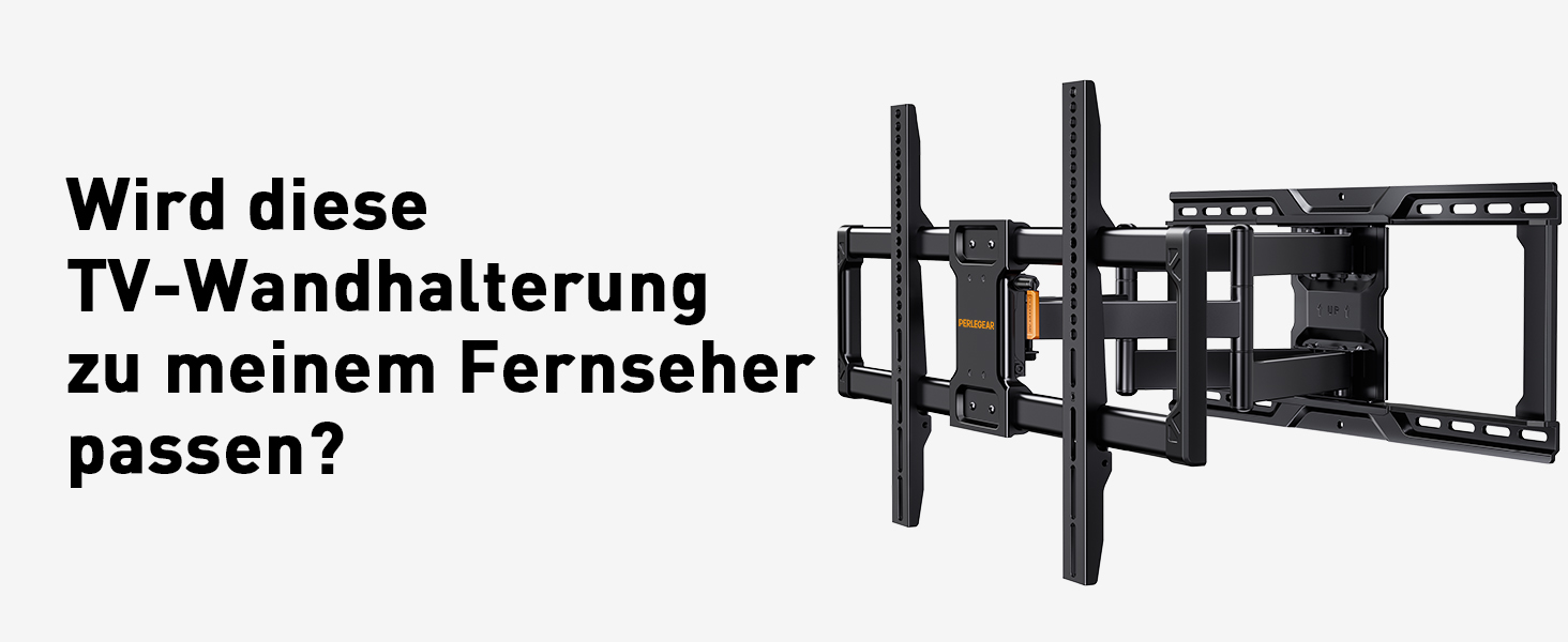 Настінна кріплення для телевізора Perlegear PGLF16: повне регулювання, 42-90 дюймів, до 68 кг, VESA 600x400 мм