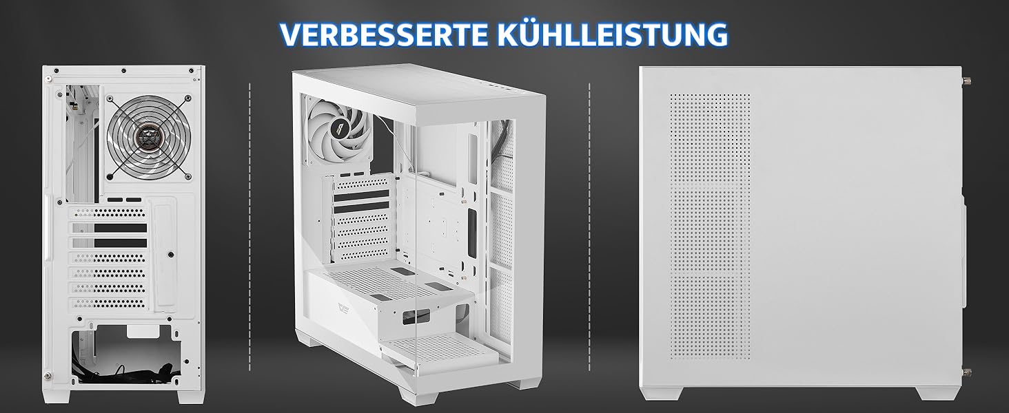 darkFlash DS900: Корпус для ПК ATX Mid-Tower з 4 PWM ARGB-вентиляторами, подвійна скляна панель, підтримка радіаторів водяного охолодження 360mm, USB Type-C, чорний