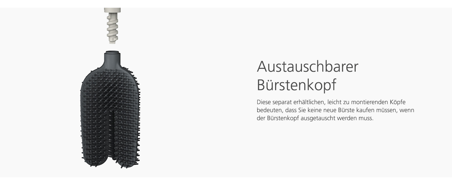 Набір для чищення унітазу Joseph Joseph Hygienic Silikon з тримачем, сірий/білий, Flex 360
