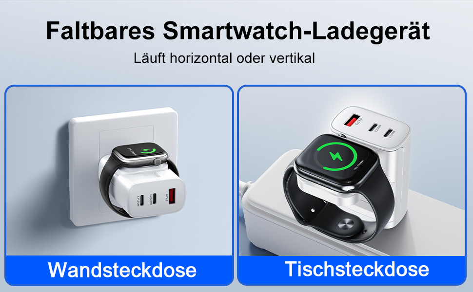 Зарядний пристрій 4-в-1 для Apple Watch та iPhone: 40W USB-C, швидка зарядка PD, сумісний з Apple Watch 10/9/8/7/6/Ultra/SE, iPhone 17/16/15 Pro Max, iPad, AirPods (Білий)