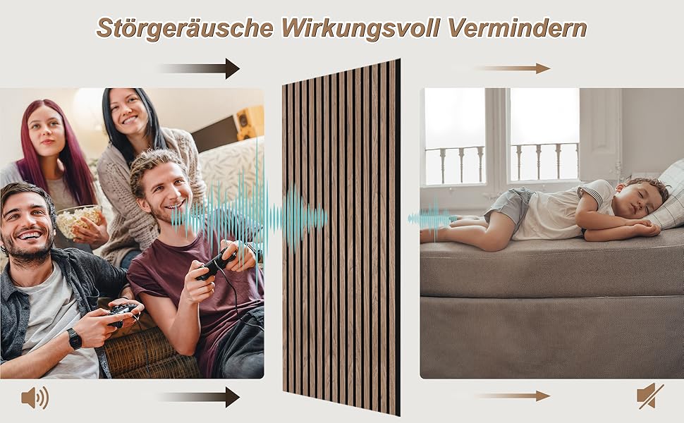 Акустичні 3D-панелі з дерева AKK-PANE (чорний горіх), 240x60 см, 1.44м² — декоративні стінні панелі для шумоізоляції кухні, вітальні та офісу