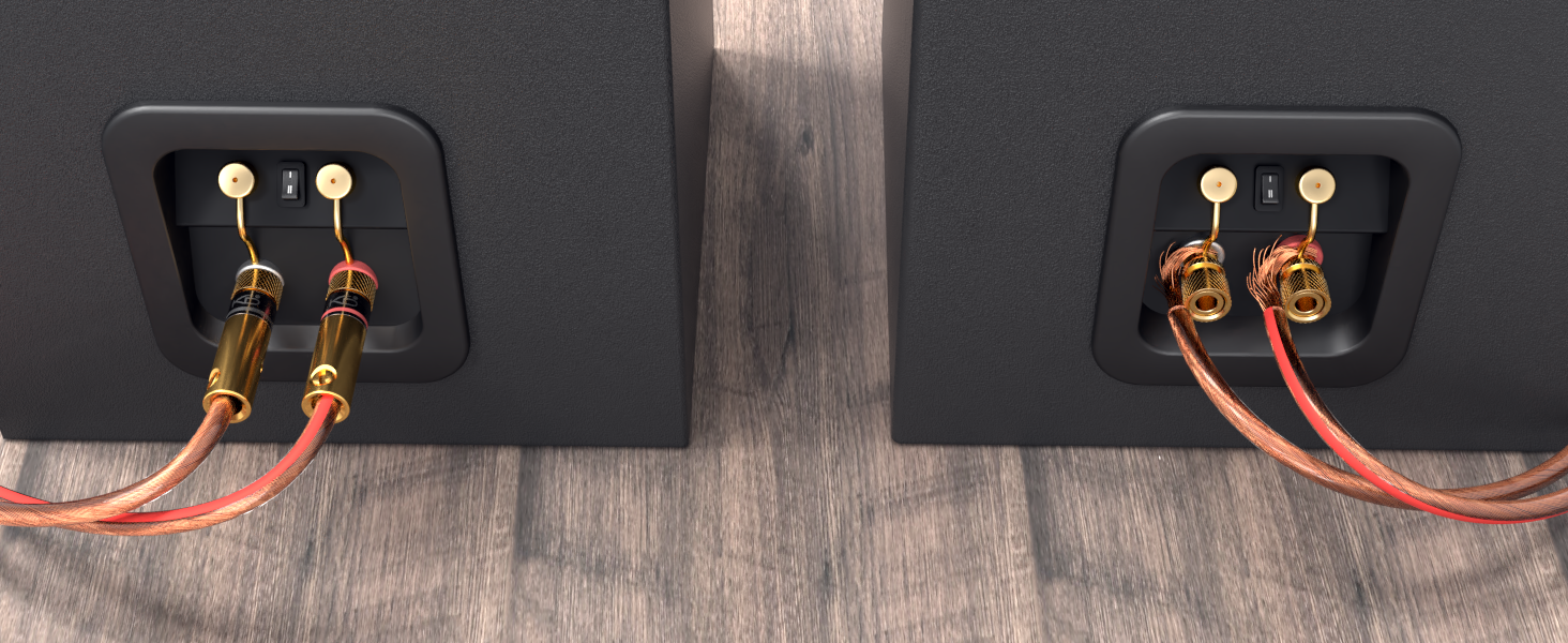 Бананові конектори KabelDirekt (5 пар) - для акустичних кабелів до 6 мм², позолочені, гвинтові