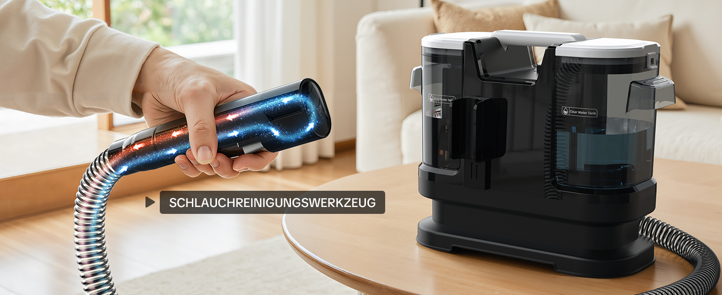 Низькопрофільний пилосос для вологого та сухого прибирання 450W з потужністю всмоктування 13500Pa, для килимів, м'яких меблів, диванів, крісел, сходи, автомобіля, килимків. Білий (чорно-білий)