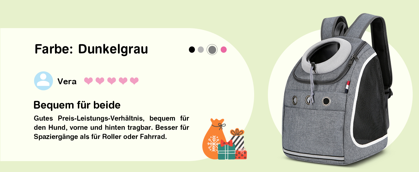Рюкзак-переноска для собак та котів ALLSOPETS: зручний та дихаючий рюкзак для подорожей з великими котами та маленькими собаками (Світло-сірий)