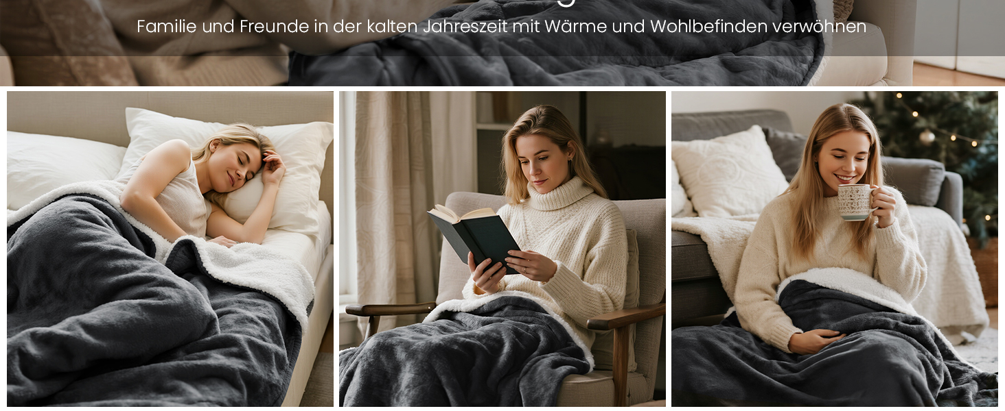 Електрична ковдра Dnenellr XXL 200x180 см з автоматичним вимкненням, 6 режимів нагріву, захист від перегріву, пральна, для ліжка та дивана