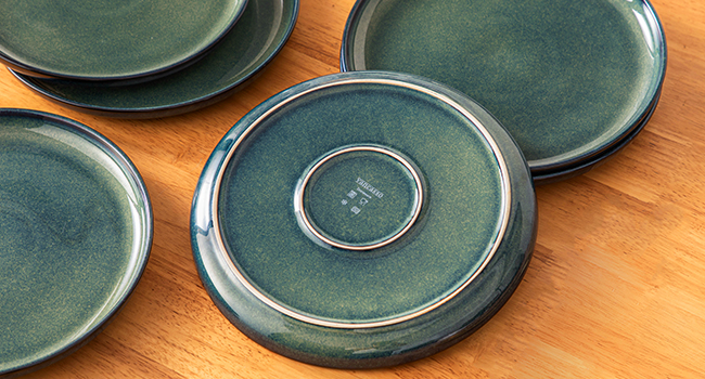 Vancasso Starry 24-Piece Stoneware Dinnerware Set - 6 Person Blue Tableware Set with Plates, Bowls & Dessert Plates