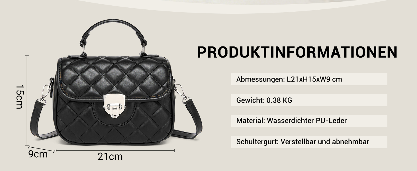 Сумка жіноча Miss Lulu середнього розміру: шкіряна сумка-тоут, крос-боді, вінтажний стиль, чорна (4-1)