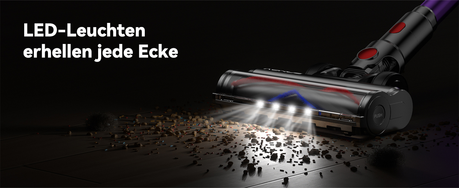 Бездротовий пилосос Aonus A9 Max 58Kpa з акумулятором, 600W, 1.8L, з сенсорним екраном, до 75 хвилин роботи, для твердих поверхонь, килимів та шерсті тварин