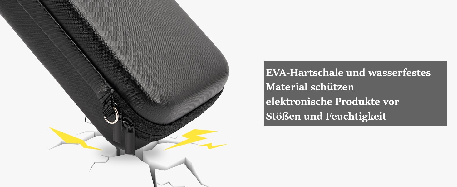 Органайзер для аксесуарів ProCase: кейс для кабелів, адаптерів, USB-накопичувачів та іншого електроніки (чорний)