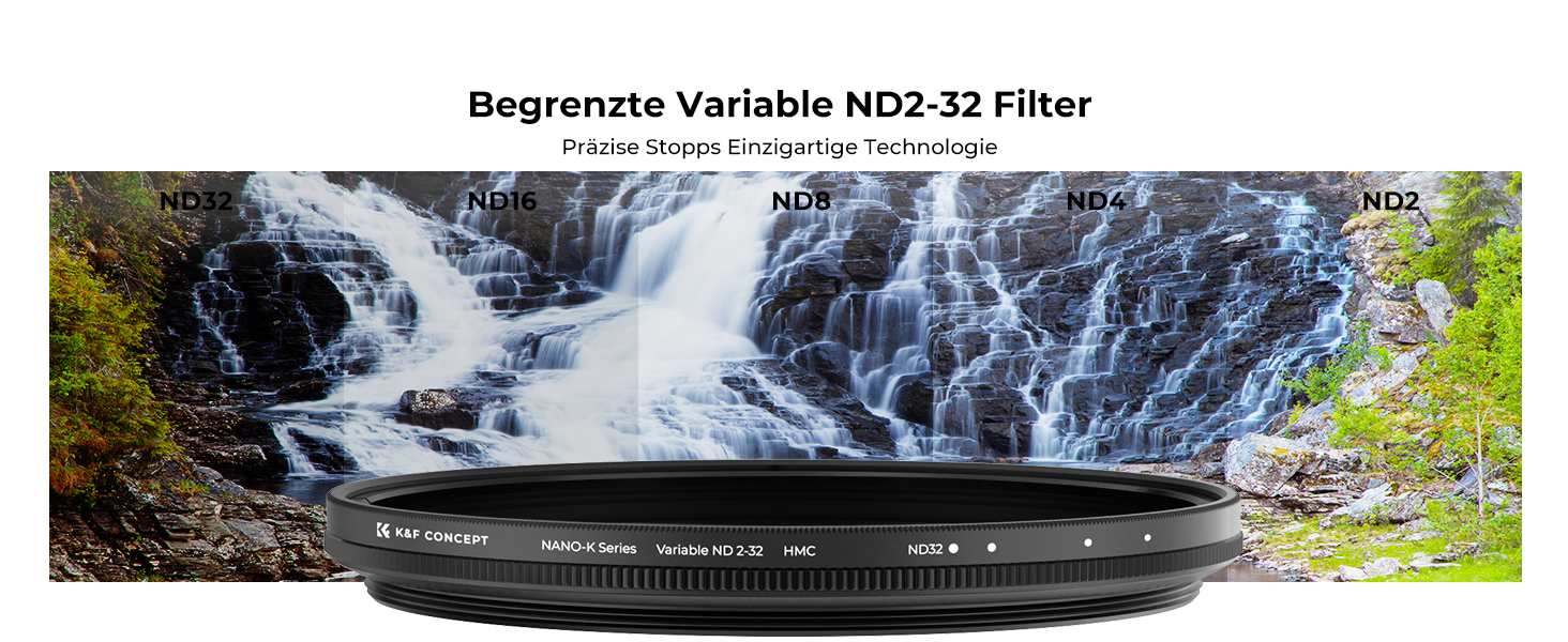 Фільтр ND K&F Concept Nano-K Serie 67mm, змінний (ND2-32, 1-5 ступенів затемнення)