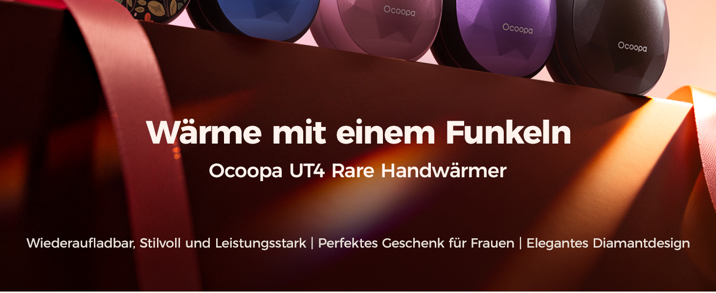Електричні грілки для рук OCOOPA 2 шт., стильні, у формі діаманта з магнітом, акумуляторні, для жінок, подарунок на Новий рік, для Рейно, туризму, кемпінгу