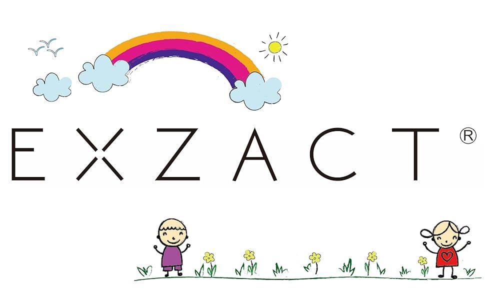 Набір дитячого столового приладдя EXZACT Kinderbesteck Set - 18 предметів з нержавіючої сталі для дітей від 2 років - безпечний, придатний для миття в посудомийній машині, з гравіюванням (6 виделок, 6 ножів, 6 ложок)