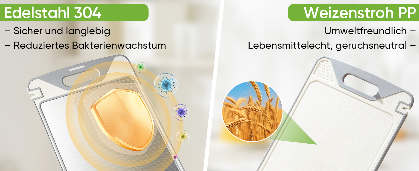 Ніжне дерев'яне обробне дошка з нержавіючої сталі, двостороннє, з силіконовим краєм, для кухні, з жолобками для соку, антипригарне, для захисту ножів