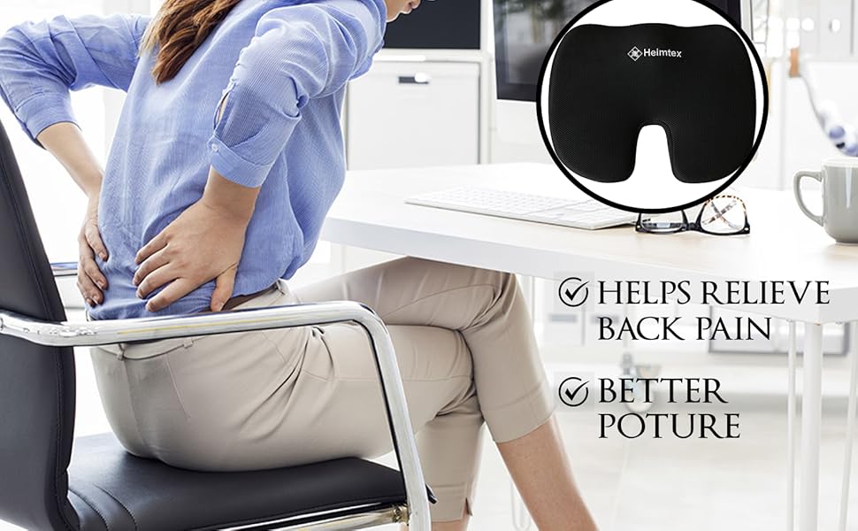 Подушка для офісного крісла EDS з Memory Foam - ергономічна, з підтримкою спини - для офісу, ігрового крісла, авто
