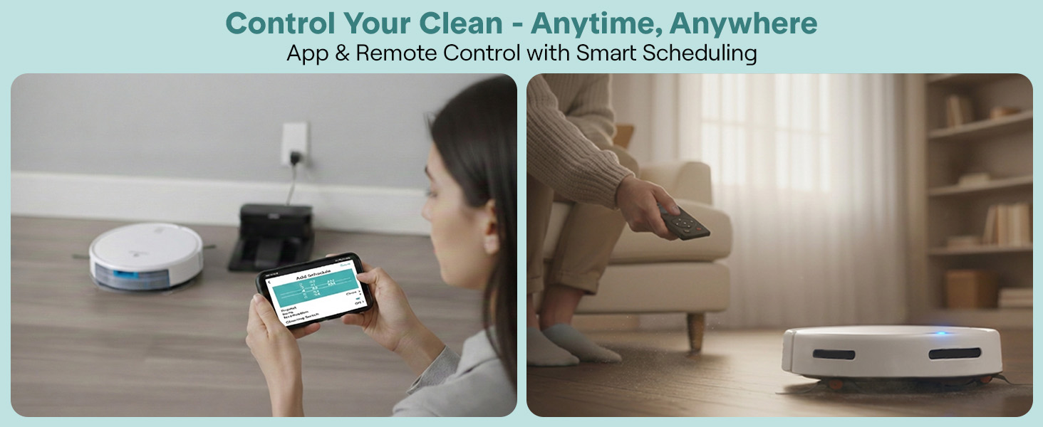 Робот-пилосос SereneLife з функцією миття підлоги, 3-в-1, керування через додаток, ідеальний для шерсті тварин та килимів (3000Pa)