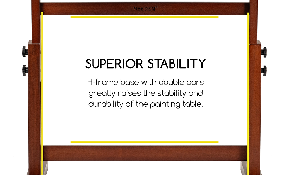 MEEDEN Vintage Wooden Art Drafting Table - Adjustable Height Drawing Desk for Artists, Crafting, Reading & Writing