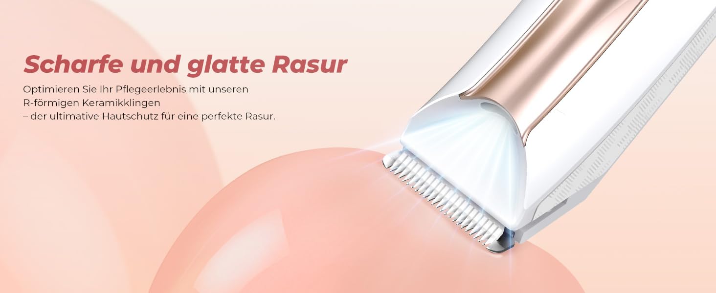 Електричний жіночий тіло-тример PRITECH для бікіні. Вологозахищений (IPX7), USB, з зарядною станцією