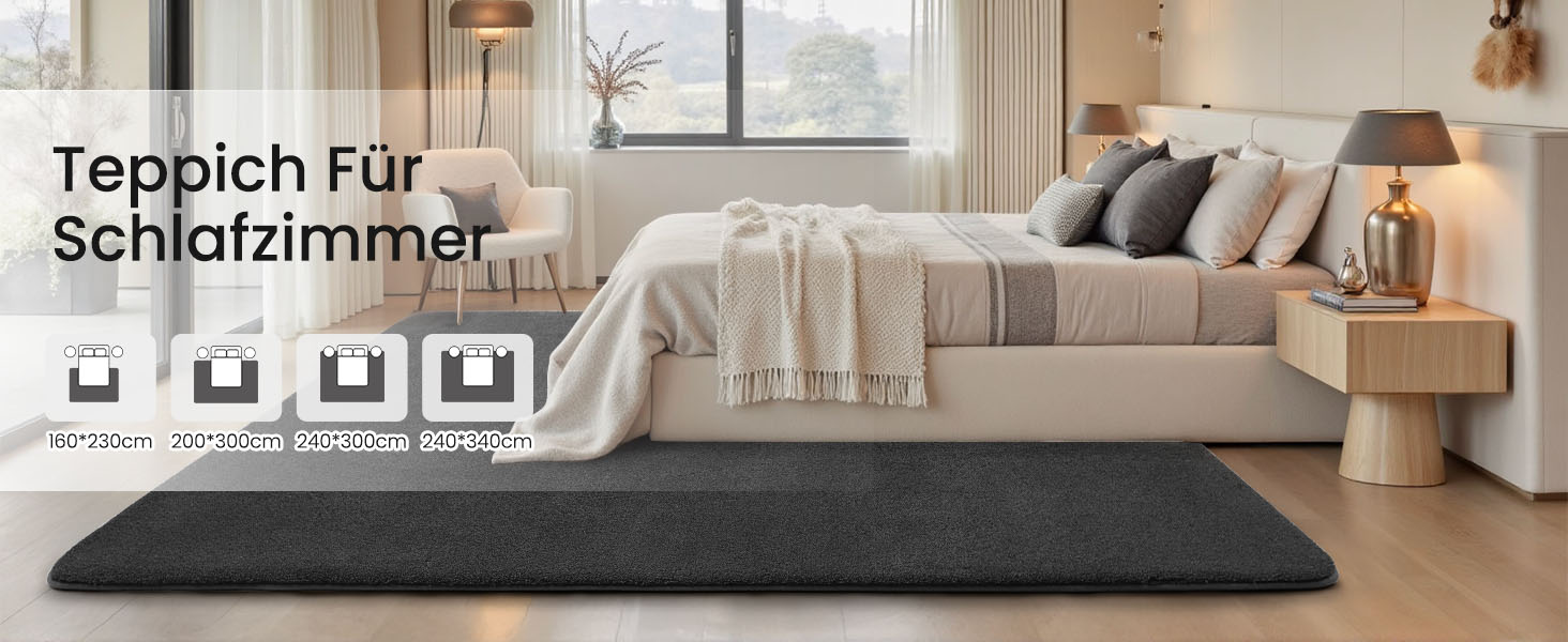 Килимок для вітальні та дитячої кімнати 160x230 см, сірий, з коротким ворсом, миючий, антиковзаюча підкладка