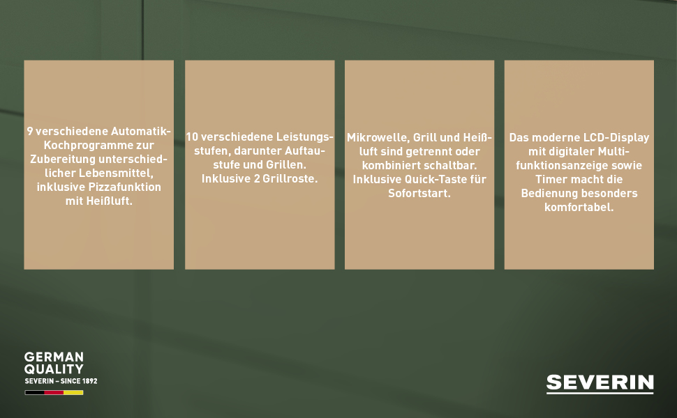 Мікрохвильова піч Severin 3-в-1 з грилем та конвекцією до 200°C, міні-піч, 25л, чорна, MW 7752