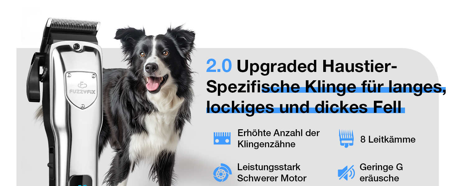 Професійна машинка для стрижки собак Leise - для густого та кучерявого хутра, з нержавіючої сталі