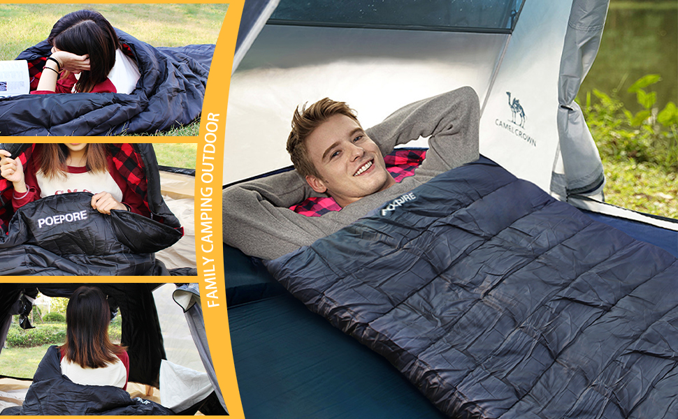 Сплячий мішок Outdoor Winter для дорослих, Extra Wide, 3-4 сезони, XXL, теплий бавовняний фланелевий ковдровий спальний мішок для кемпінгу, походів, пригод, 230 * 100CM, червоний, L-Zip, 0℃