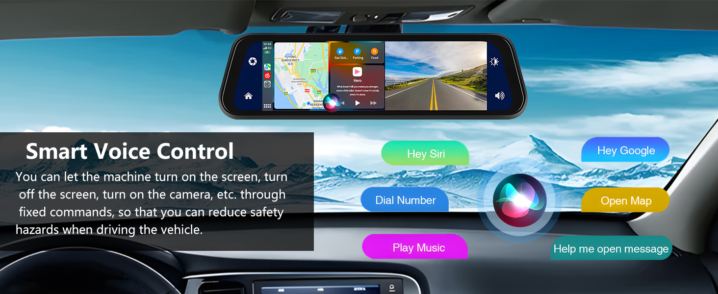 Дзеркало-відеореєстратор Podofo 9.66