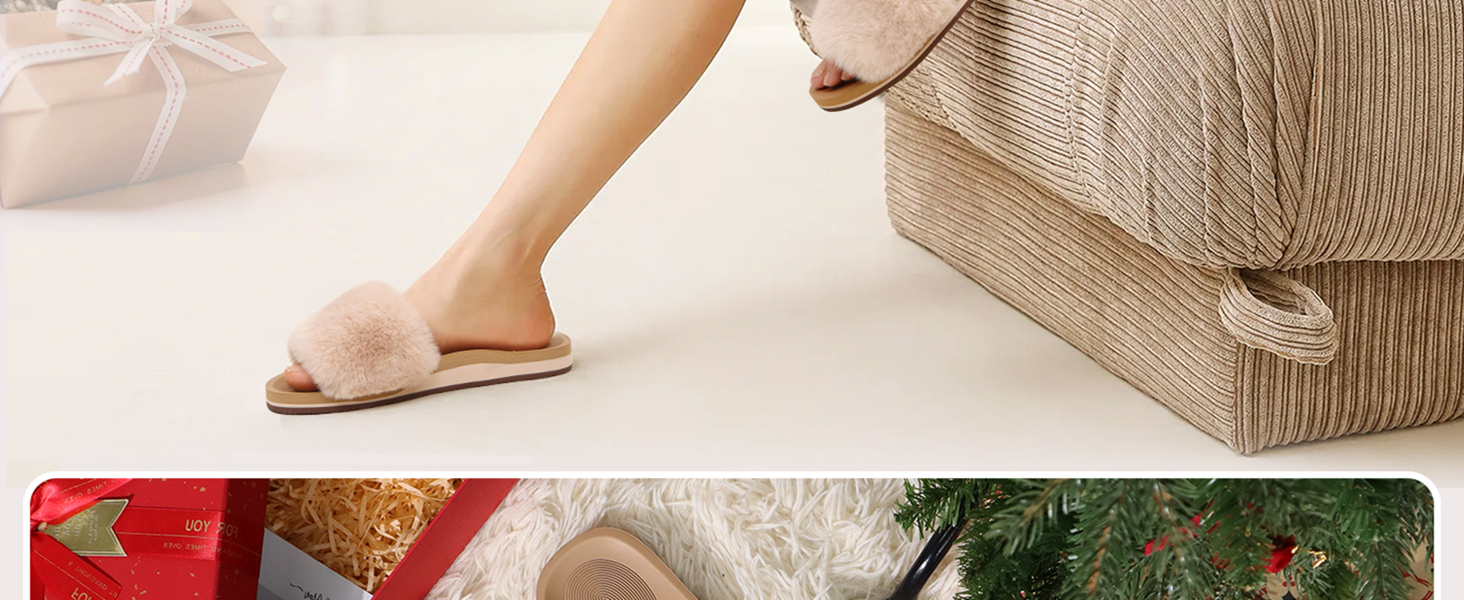 Тапочки жіночі пухнасті, рожеві, з хутром, COFACE – домашні, теплі, для дому, літні, зимові, басейну, пухнасті шльопанці