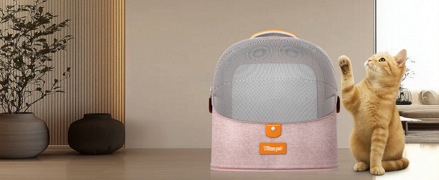 Розширюваний рюкзак для кота - рюкзак-переноска для тварин з дихаючим 4D-сіткою, для собак та котів до 12 кг (Рожевий)