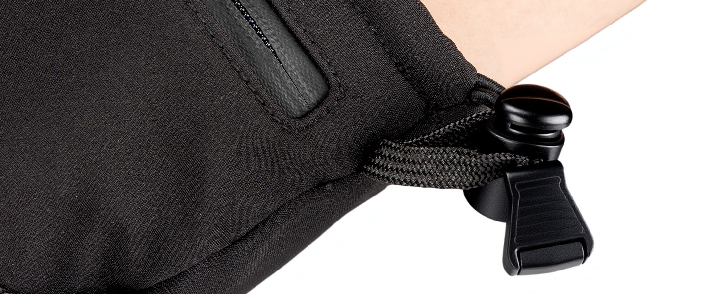 Обогревні рукавички KEMIMOTO з акумулятором 2500mAh, електричні зимові рукавички для чоловіків та жінок, рукавички з підігрівом та сенсорним екраном для катання на лижах, риболовлі, походів (Чорний, M)